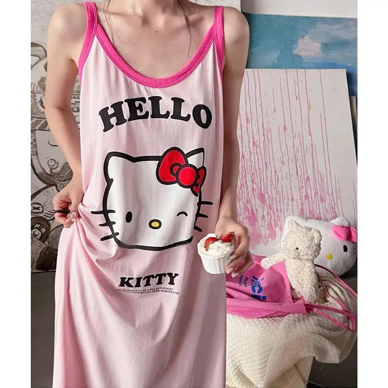 Sanrio Hello Kitty Pajamas Dress for Women Summer