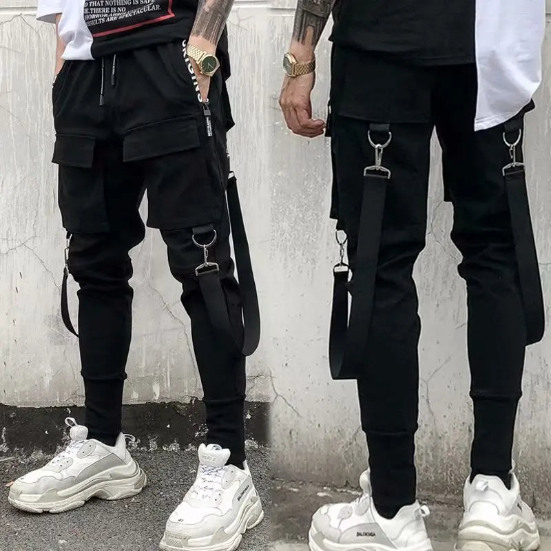 Slim-fit Pants Men Streetwear Techwear