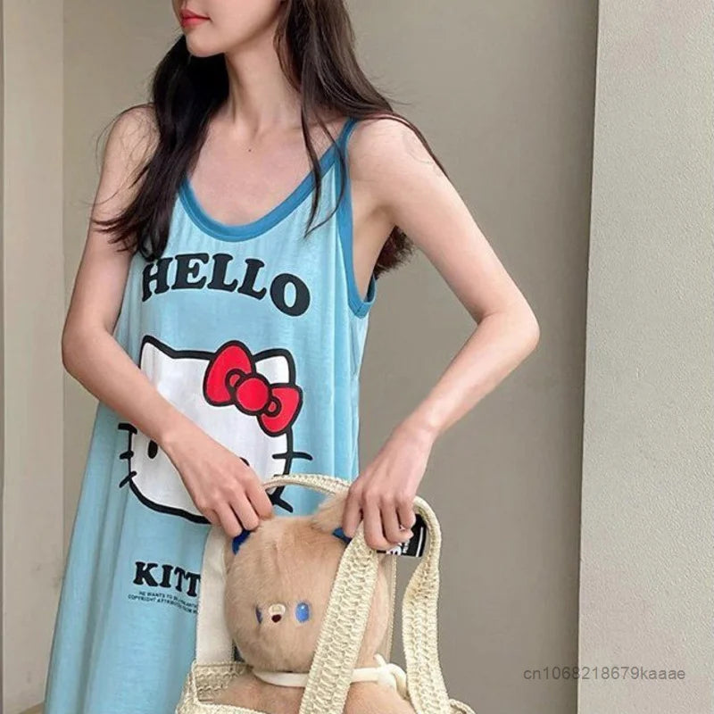 Sanrio Hello Kitty Pajamas Dress for Women Summer