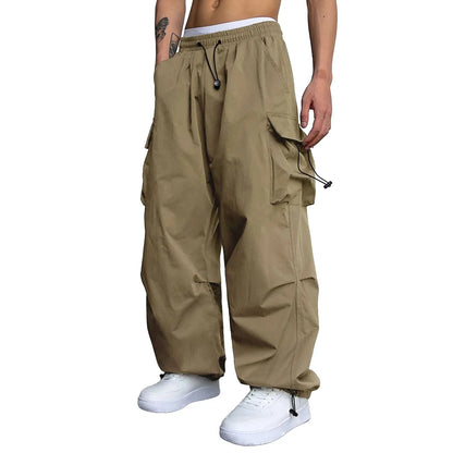 Oversized Cargo Parachute Pants Men Streetwear Y2k | Techwear