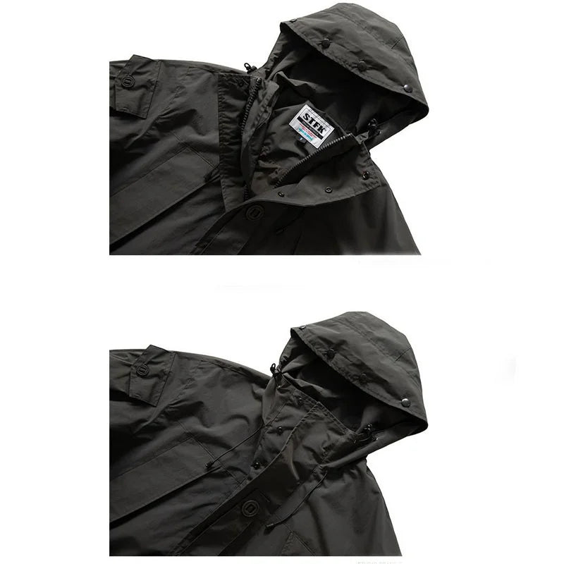 Men's Techwear Hooded Windbreak Jacket