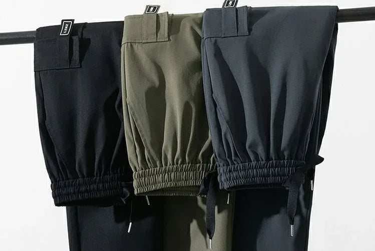 Straight Black Cargo Pants for Men