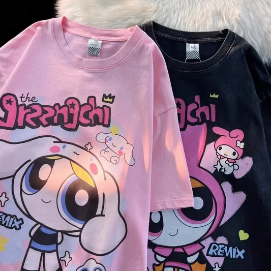 The Powerpuff Girls | pure cotton cartoon short-sleeved T-shirt